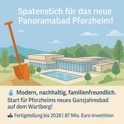 Spatenstich für neues Panoramabad Pforzheim: Start für Großprojekt